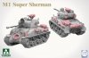 Takom 2205W M4A1(76w)HVSS + M1 Super Sherman + US Army Tank Crewman Sherman Box Limited Edition 1/35